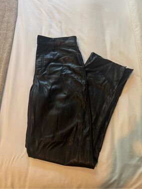 Women’s Black Faux Leather Pants - Express